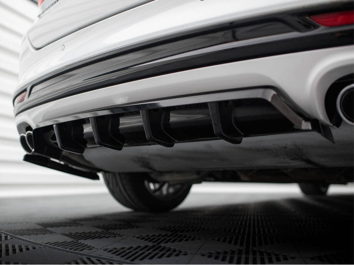 Ford Mondeo Sport Mk5 Facelift / Fusion Sport Mk2 Facelift Central Rear Splitter (Vertical Bars) - Maxton Design