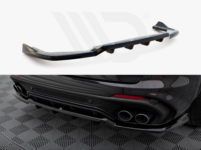 Central Rear Splitter (Vertical Bars) Alfa Romeo Stelvio Quadrifoglio Mk1 - Maxton Design