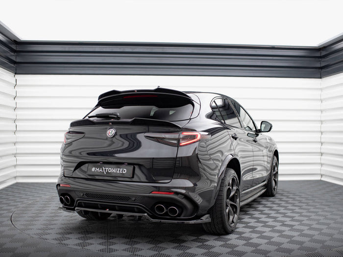 Central Rear Splitter (Vertical Bars) Alfa Romeo Stelvio Quadrifoglio Mk1 - Maxton Design