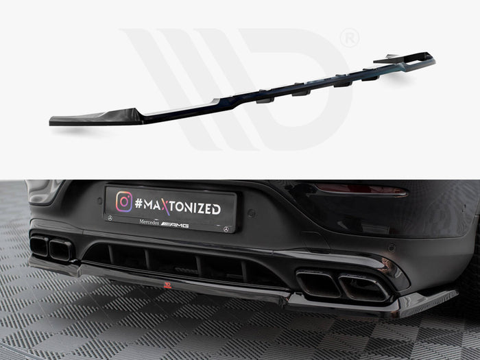 Mercedes-AMG GLC 63 Coupe C253 Facelift Rear Splitter (Vertical Bars) - Maxton Design