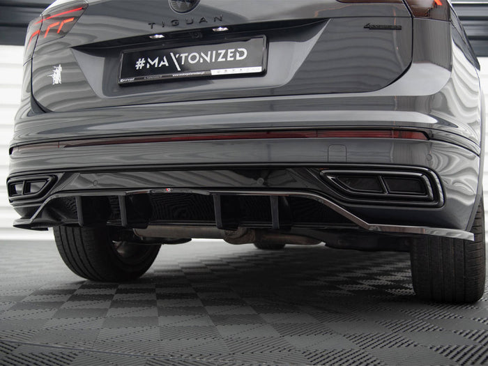 Volkswagen Tiguan R-Line Mk2 Facelift Rear Splitter (Vertical Bars) - Maxton Design
