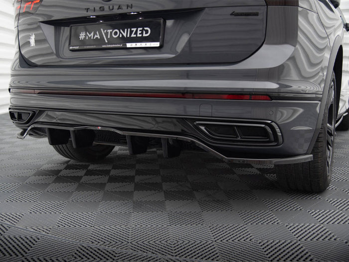 Volkswagen Tiguan R-Line Mk2 Facelift Rear Splitter (Vertical Bars) - Maxton Design