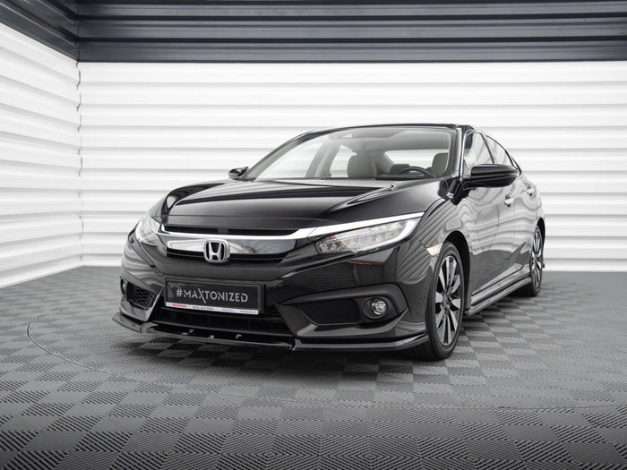 Honda Civic Mk10 Front Splitter V.1 - Maxton Design