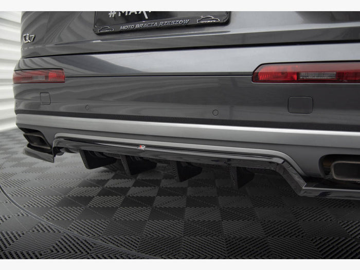 Audi Q7 Mk2 Central Rear Splitter (Vertical Bars) - Maxton Design