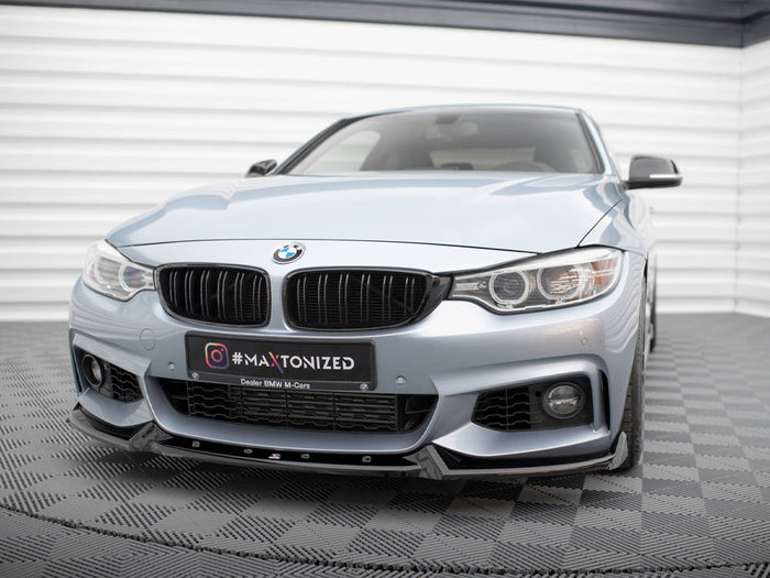 BMW 4 Coupe / Gran Coupe / Cabrio M-Pack F32 / F36 / F33 Front Splitter V.4 - Maxton Design