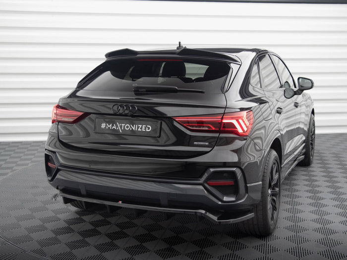 Audi Q3 Sportback F3 Central Rear Splitter (Vertical Bars) - Maxton Design