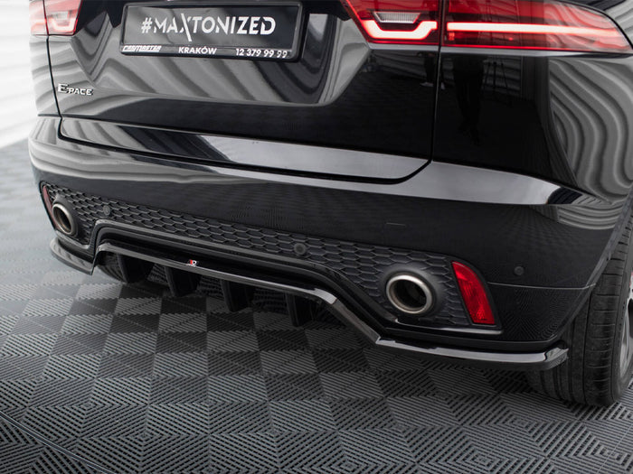 Jaguar E-Pace R-Dynamic Mk1 Central Rear Splitter (Vertical Bars) - Maxton Design