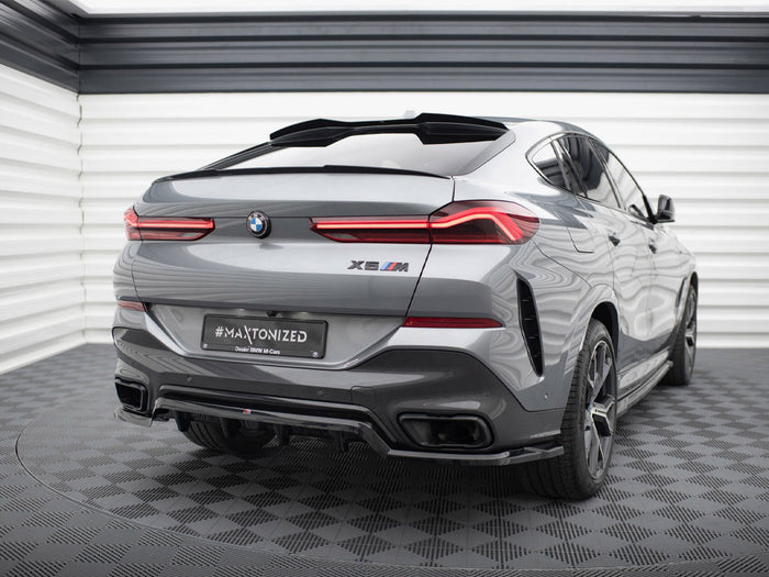 BMW X6 M-Pack G06 Facelift Central Rear Splitter (Vertical Bars) V.1 - Maxton Design