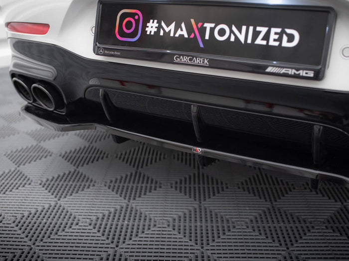 Mercedes-AMG GT 43 4 Door Coupe V8 Styling Package Rear Splitter (Vertical Bars) - Maxton Design