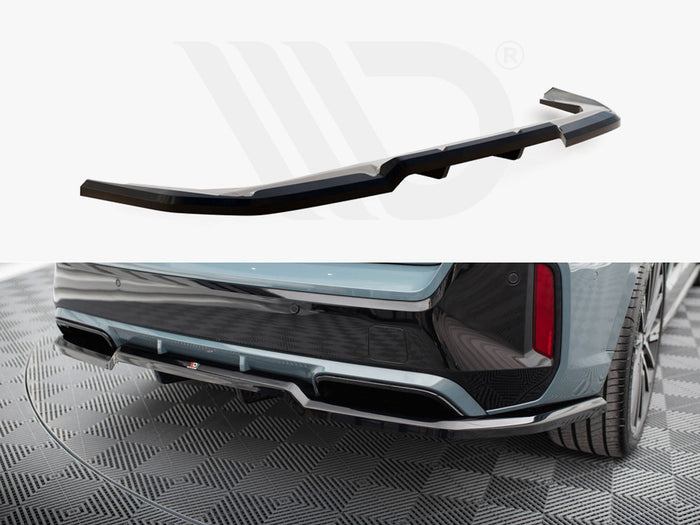 BMW X1 M-Pack U11 Central Rear Splitter (Vertical Bars) - Maxton Design