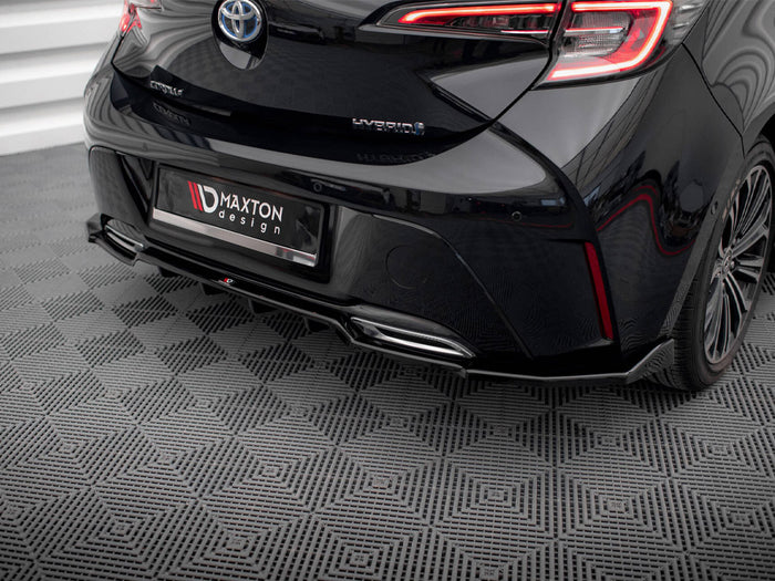 Toyota Corolla Hatchback Mk12 Rear Splitter (Vertical Bars) - Maxton Design