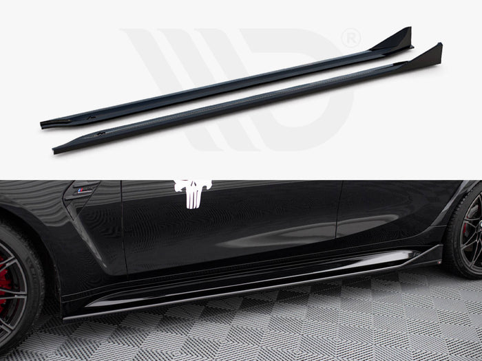 BMW M3 Sedan / Touring G80 / G81 Side Skirts Diffusers V.3 CSL Look - Maxton Design
