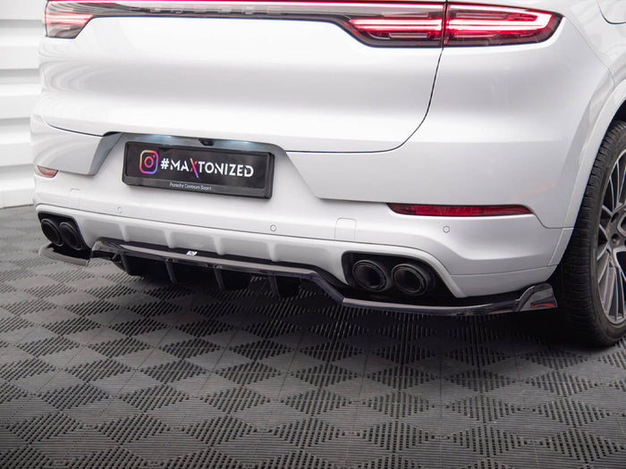Porsche Cayenne Coupe / SUV Mk3 Rear Splitter (Vertical Bars) - Maxton Design