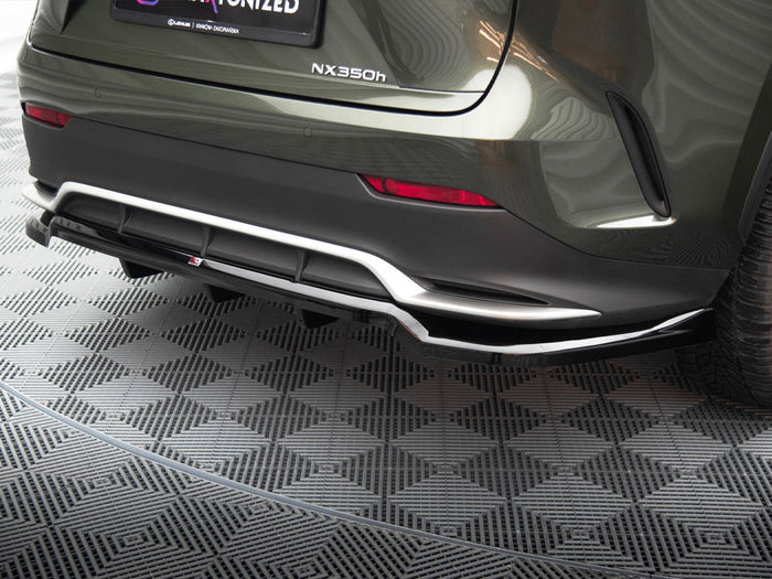 Lexus NX F-Sport Mk2 Central Rear Splitter (Vertical Bars) - Maxton Design