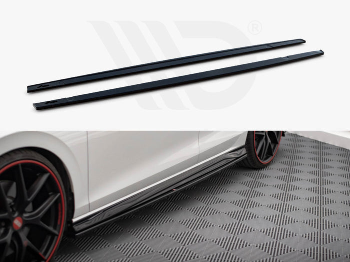 Volkswagen Golf GTI / GTE / GTI Clubsport / R-Line Mk8 Side Skirts Diffusers V.4 - Maxton Design