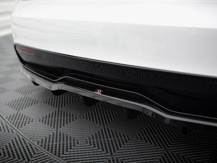 Tesla Model S Plaid Mk1 Facelift Rear Splitter (Vertical Bars) V.2 - Maxton Design
