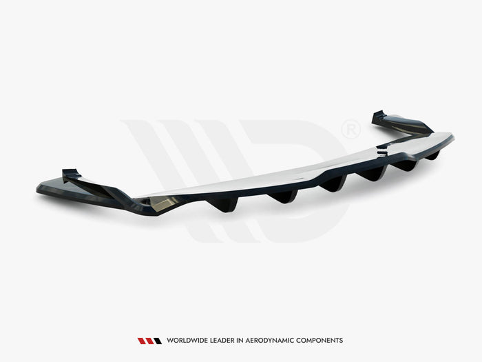 Tesla Model S Plaid Mk1 Facelift Central Rear Splitter (Vertical Bars) V.2 - Maxton Design