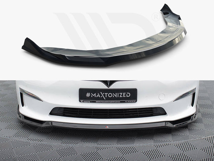 Tesla Model S Plaid Mk1 Facelift Front Splitter V.2 - Maxton Design