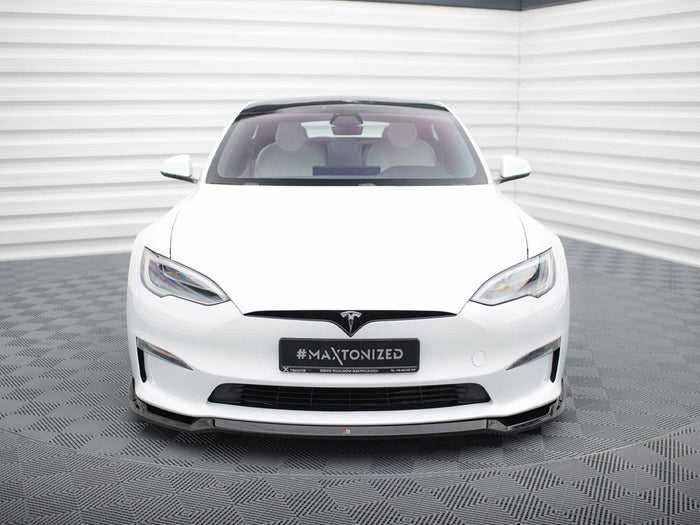 Tesla Model S Plaid Mk1 Facelift Front Splitter V.2 - Maxton Design