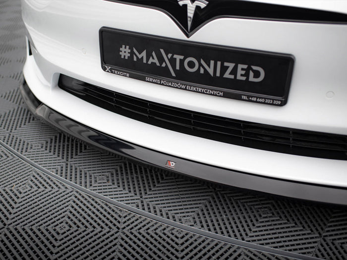 Tesla Model S Plaid Mk1 Facelift Front Splitter V.2 - Maxton Design