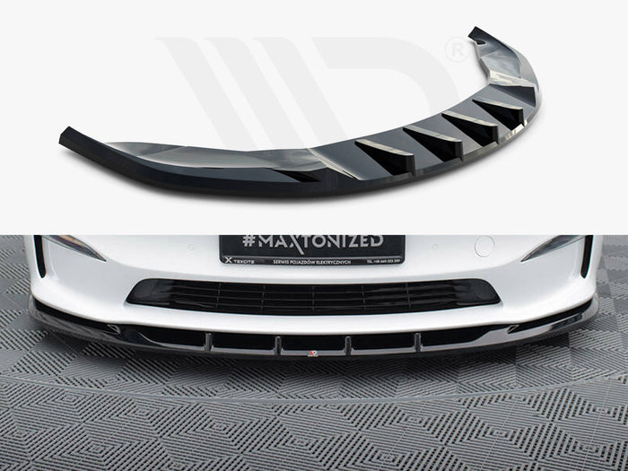 Tesla Model S Plaid Mk1 Facelift Front Splitter V.3 - Maxton Design