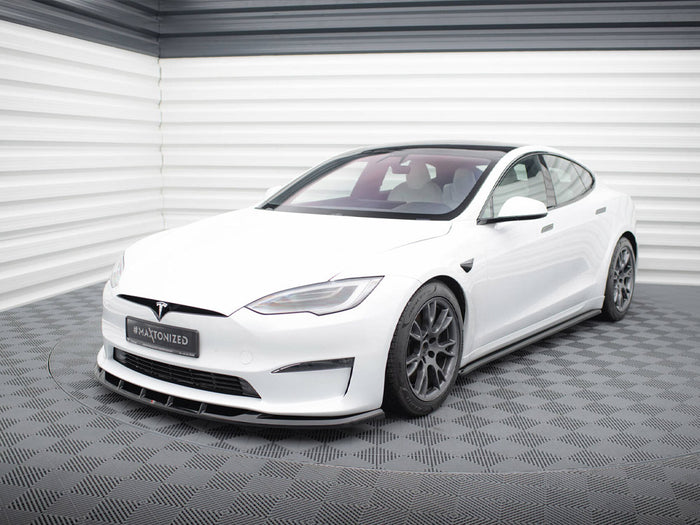 Tesla Model S Plaid Mk1 Facelift Front Splitter V.3 - Maxton Design