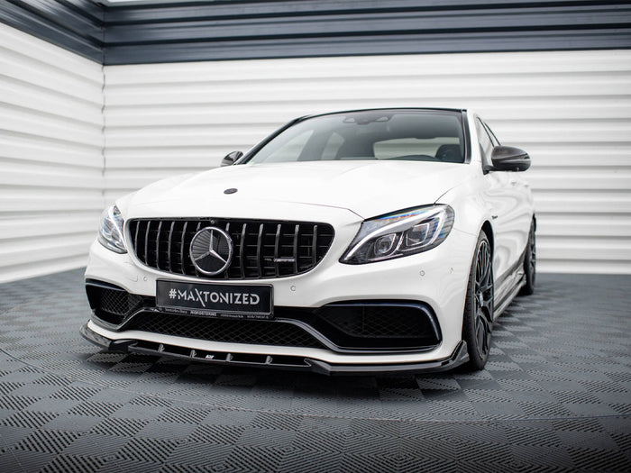 Mercedes-AMG C63 Sedan / Estate W205 / S205 Front Splitter V.2 - Maxton Design