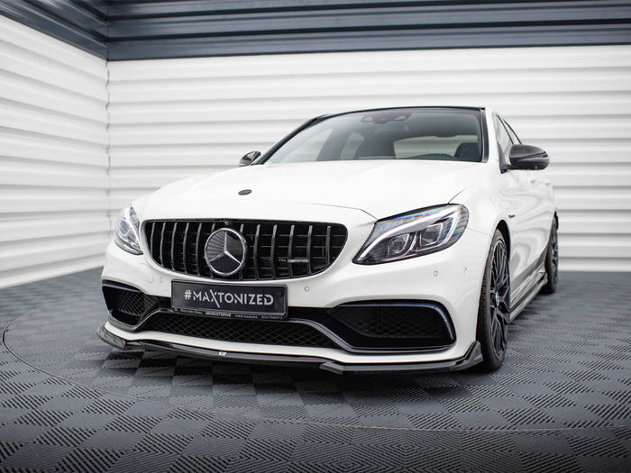 Mercedes-AMG C63 Sedan / Estate W205 / S205 Front Splitter V.3 - Maxton Design