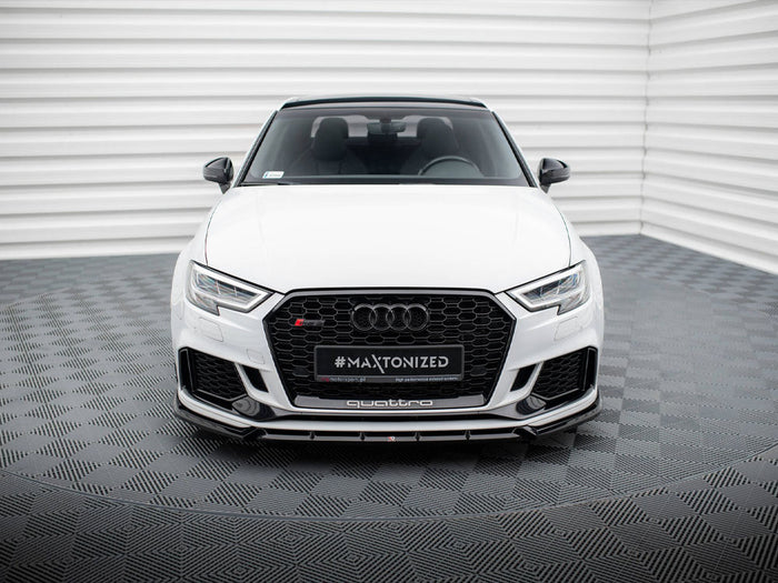 Audi RS3 Sedan 8V Facelift Front Splitter V.3 - Maxton Design