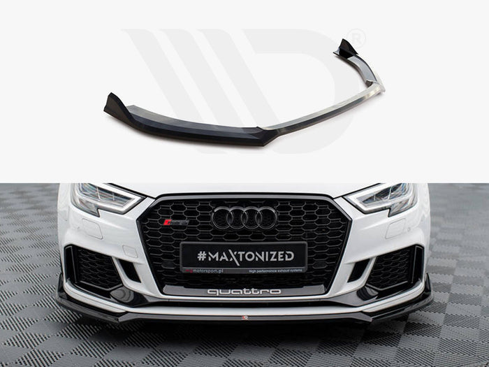 Audi RS3 Sedan 8V Facelift Front Splitter V.4 - Maxton Design