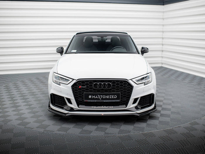 Audi RS3 Sedan 8V Facelift Front Splitter V.4 - Maxton Design