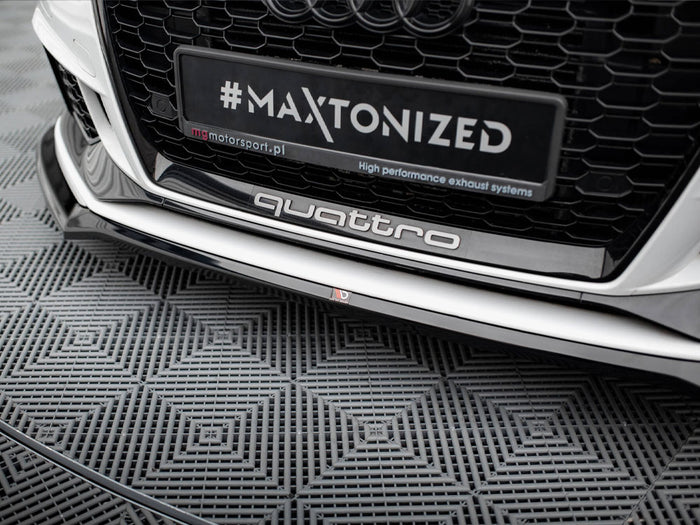 Audi RS3 Sedan 8V Facelift Front Splitter V.4 - Maxton Design