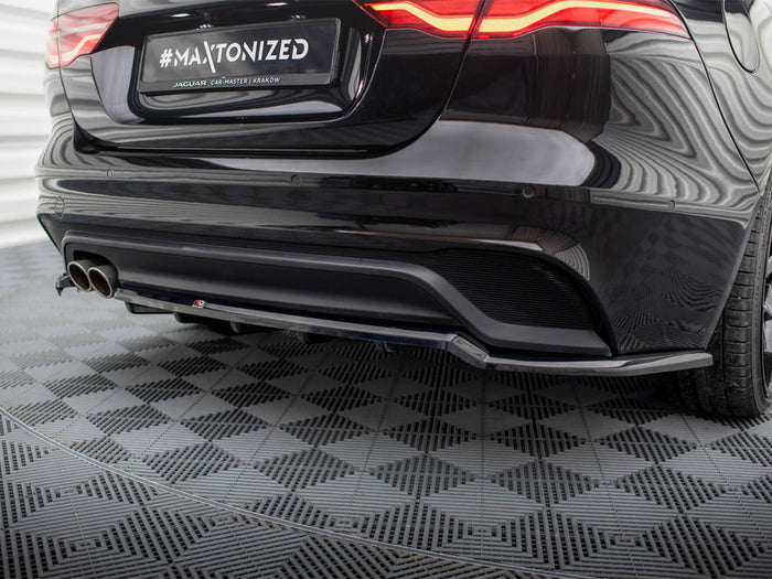 Jaguar XE X760 Facelift Central Rear Splitter (Vertical Bars) - Maxton Design