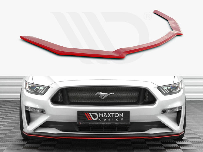 Ford Mustang Mk6 Facelift Front Splitter V.2 - Maxton Design