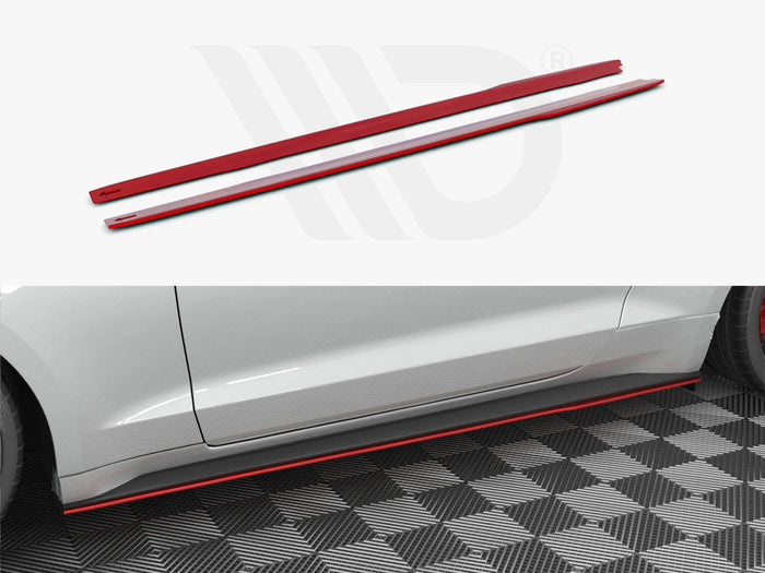 Ford Mustang Mk6 Facelift Side Skirts Diffusers V.2 - Maxton Design