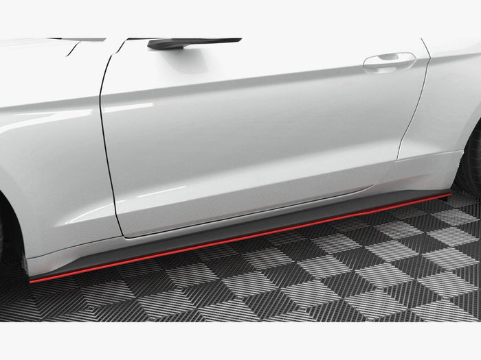 Ford Mustang Mk6 Facelift Side Skirts Diffusers V.2 - Maxton Design