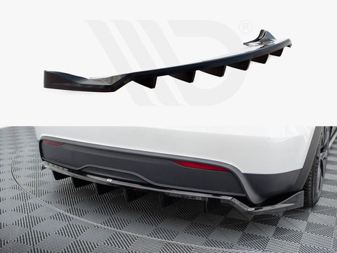 Tesla Model X Mk1 Facelift Rear Splitter (Vertical Bars) - Maxton Design