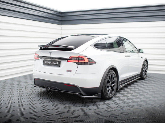 Tesla Model X Mk1 Facelift Rear Splitter (Vertical Bars) - Maxton Design
