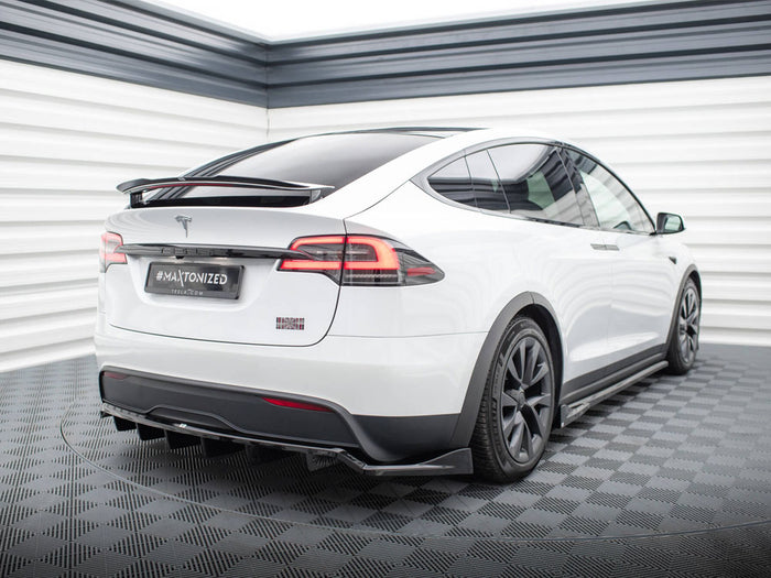 Tesla Model X Mk1 Facelift Rear Splitter (Vertical Bars) - Maxton Design