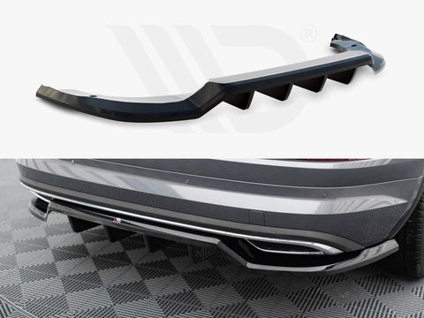 Rear Splitter (Vertical Bars) Skoda Kodiaq Sportline Mk1 Facelift - Maxton Design