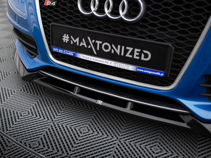 Audi S4 / A4 S-Line B8 Front Splitter V.4 - Maxton Design