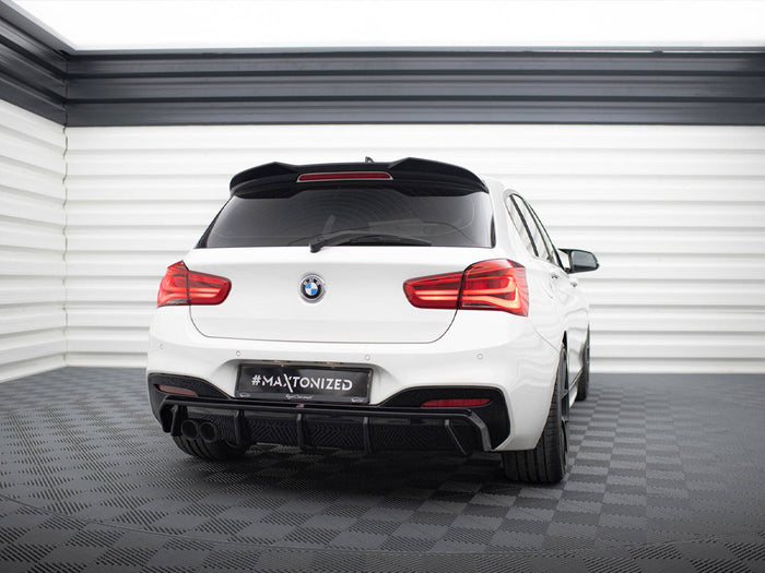 BMW 1 M-Pack F20 Facelift (Single side dual exhaust version) Rear Valance V.3 - Maxton Design