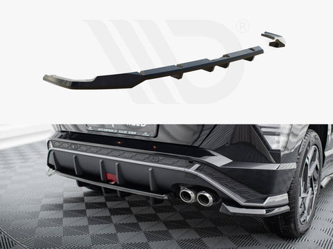 Hyundai Kona N-Line Mk2 Central Rear Splitter (Vertical Bars) - Maxton Design