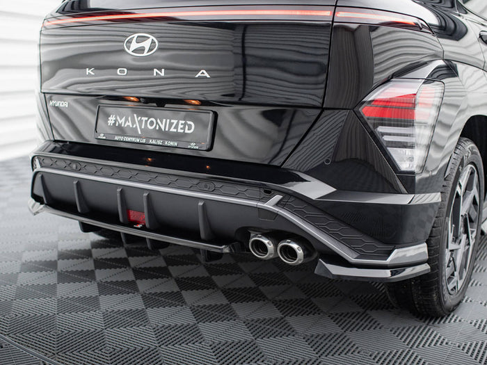 Hyundai Kona N-Line Mk2 Central Rear Splitter (Vertical Bars) - Maxton Design