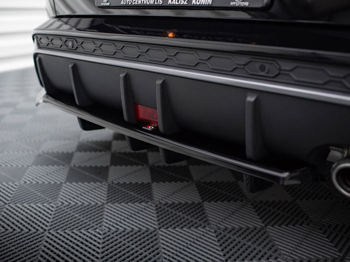 Hyundai Kona N-Line Mk2 Central Rear Splitter (Vertical Bars) - Maxton Design