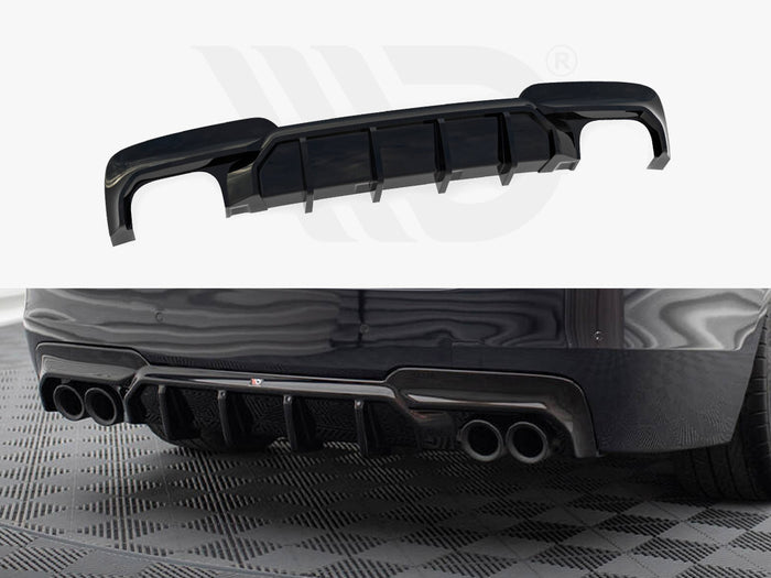 BMW 5 M-Pack F10 / F11 (Version with two double exhausts) Rear Valance V.2 - Maxton Design