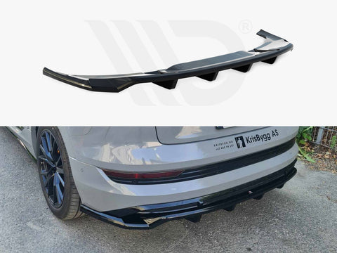 Audi e-Tron S-Line Central Rear Splitter (Vertical Bars) - Maxton Design