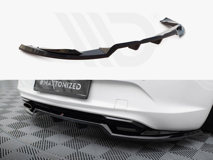 Opel Cascada Central Rear Splitter (Vertical Bars) - Maxton Design