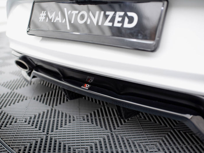 Opel Cascada Central Rear Splitter (Vertical Bars) - Maxton Design