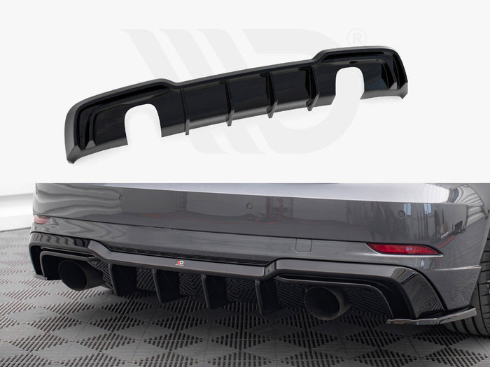 Audi A3 S-Line Sportback 8V Facelift (Version with single exhausts on both sides) Rear Valance - Maxton Design